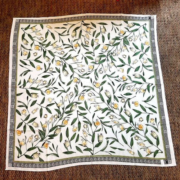 Vintage Gianni Versace Profumi MEDUSA HEAD Chiffon Scarf Huge!